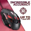 Žaidimų pelė Acer Nitro NMW200 – ambidekstrinė, optinė 7200 DPI, 7 mygtukai, USB Type-A, juoda