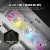 CORSAIR Kompiuterio korpusas - Icue Link 6500x RGB Vidutinis Bokštas Dviejų Kamerų Baltas