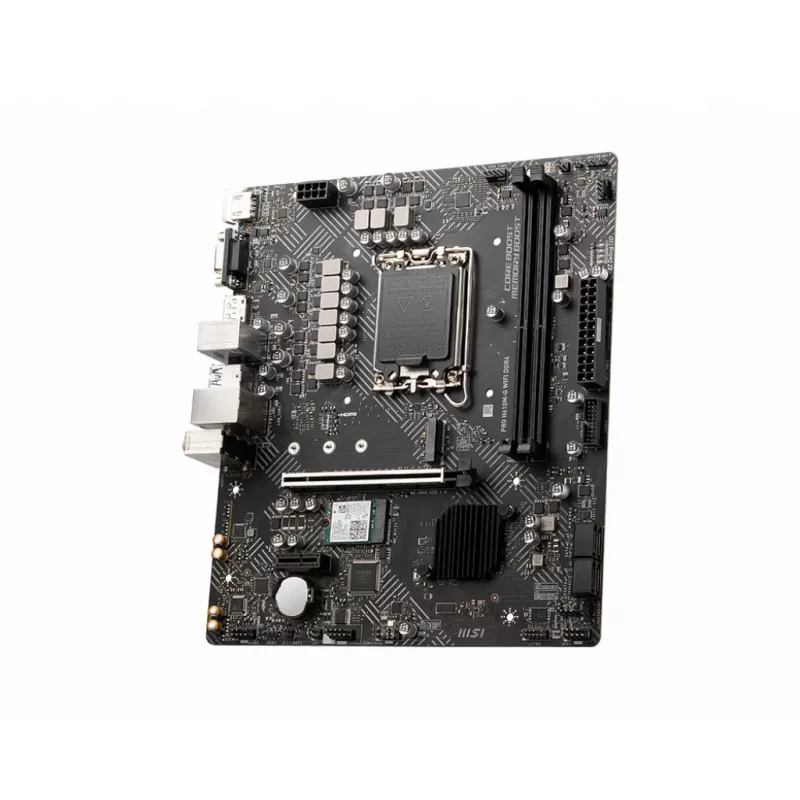Motininė plokštė MSI PRO H610M-G WIFI DDR4, Intel H610, LGA 1700, micro ATX, 2x DIMM, 64GB, Wi‑Fi 5, Bluetooth 4.2, 4x SATA III