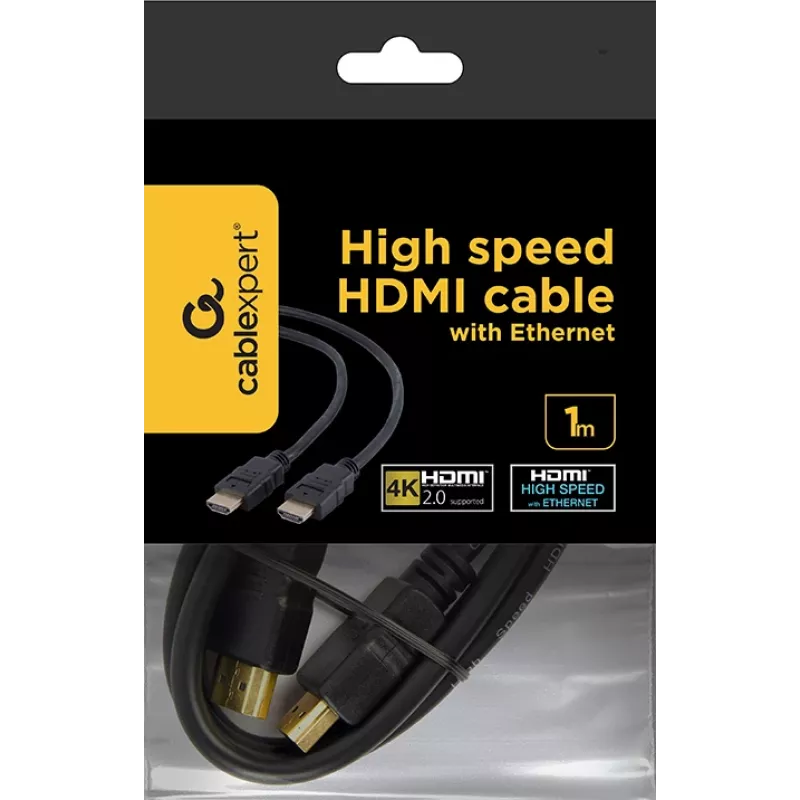 Gembird HDMI 1.4 laidas vyriškas-vyriškas 1m masinė pakuotė