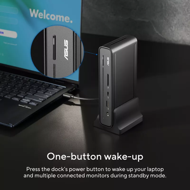ASUS DC300 USB-C Dock su trimis ekranais, USB 3.2 Gen 2, juoda