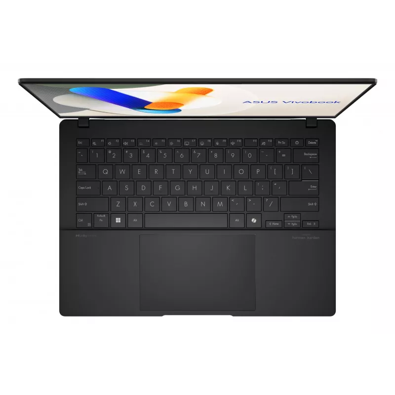 ASUS Vivobook S14 OLED M5406WA-PP061W AMD Ryzen AI 9 365 nešiojamas kompiuteris 35,6 cm (14 colių) 3K 24 GB LPDDR5x-SDRAM 1 TB SSD Wi-Fi 6E (802.11ax) Windows 11 Home juoda
