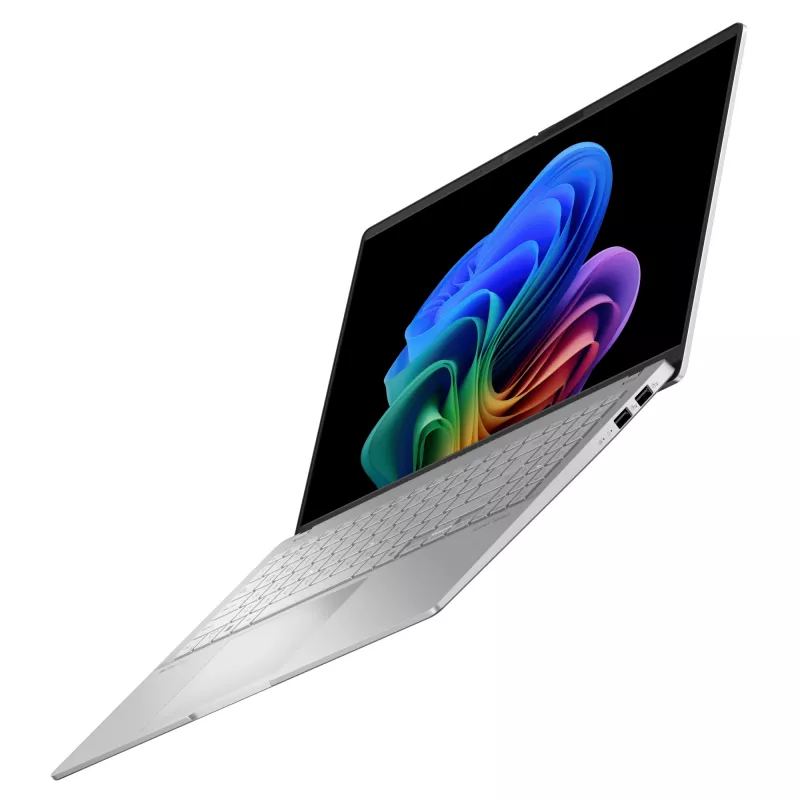 Nešiojamas kompiuteris ASUS Vivobook S 15 S5507QA — Qualcomm Snapdragon X1E-78-100, 15,6 colio 3K, 32 GB RAM, 1 TB SSD, Windows 11 Home, sidabrinis