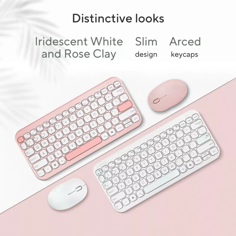 Belaidė Bluetooth klaviatūra ASUS Marshmallow KW100 – US tarptautinis išdėstymas, kompaktiškas dizainas