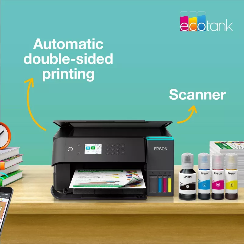 Daugiafunkcis rašalinis spausdintuvas Epson EcoTank L6360 – spalvotas, A4, 4800x1200 DPI, 35 ppm, Wi‑Fi, automatinis dvipusis spausdinimas