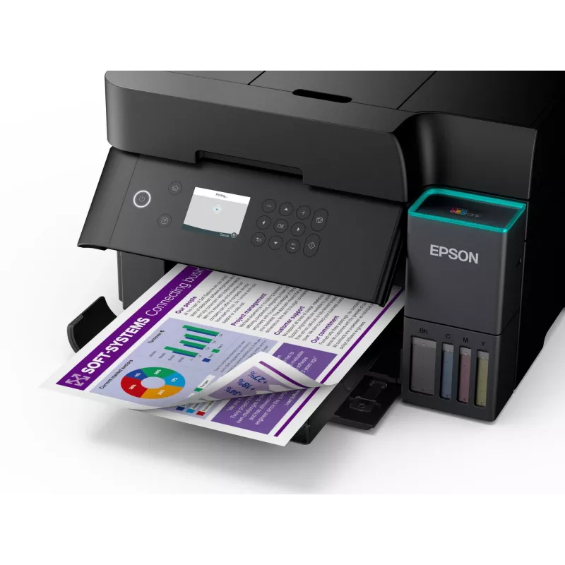 Daugiafunkcis rašalinis spausdintuvas Epson EcoTank L6370 – spalvotas, A4, 4800x1200 DPI, Wi‑Fi, Ethernet