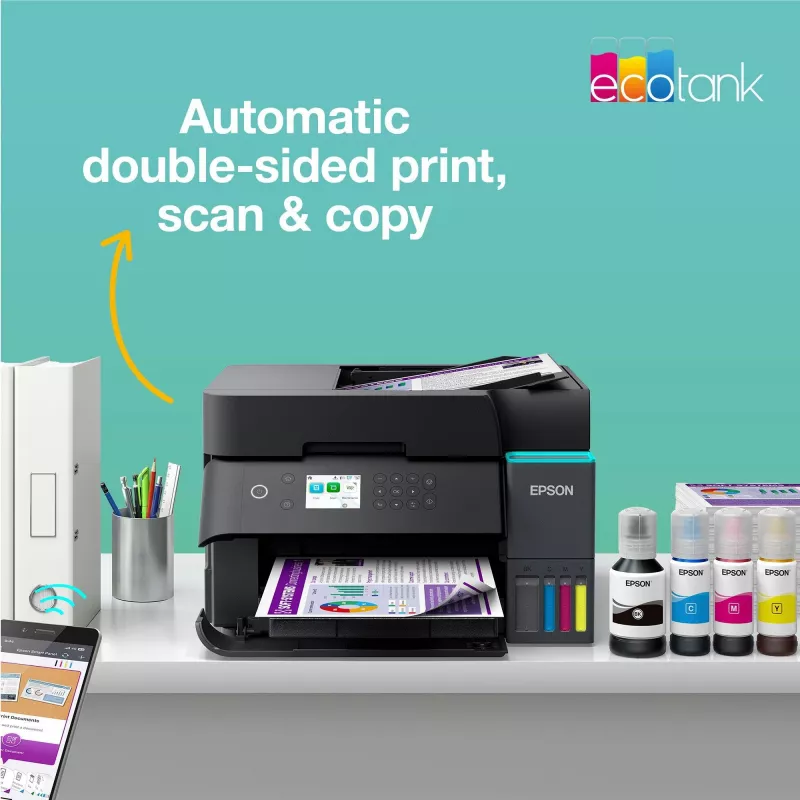 Daugiafunkcis rašalinis spausdintuvas Epson EcoTank L6370 – spalvotas, A4, 4800x1200 DPI, Wi‑Fi, Ethernet
