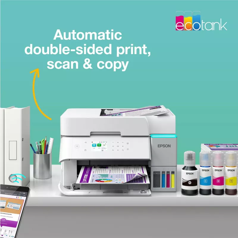 Daugiafunkcinis rašalinis spausdintuvas Epson EcoTank L6376 – spalvotas, A4, 4800 x 1200 DPI, 35 ppm, Wi‑Fi, Ethernet, dvipusis