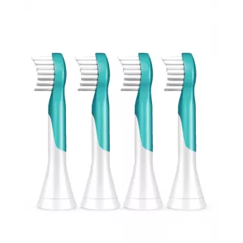 Philips Sonicare for Kids dantų šepetėlio galvutės HX6034/90 — 4 vnt., mėlynos/baltos, keisti kas 3 mėn.