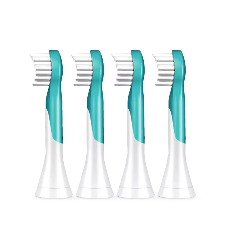 Philips Sonicare for Kids dantų šepetėlio galvutės HX6034/90 — 4 vnt., mėlynos/baltos, keisti kas 3 mėn.