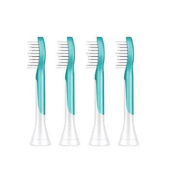 Šepetėlių galvutės Philips Sonicare For Kids HX6044/90, 4 vnt., mėlyna/balta, keitimas kas 3 mėn.