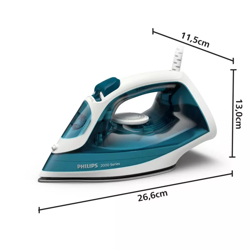 Philips 2000 serijos DST2020/90 lygintuvas su garais, keraminis padas, 2000 W, Aqua spalva