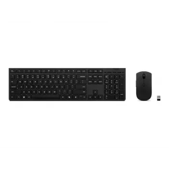 Belaidis klaviatūros ir pelės rinkinys Lenovo 4X31R64316, RF Wireless + Bluetooth, QWERTY US English, pilka