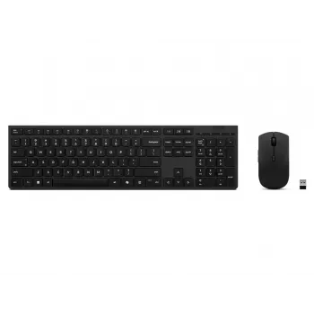 Belaidis klaviatūros ir pelės rinkinys Lenovo 4X31R64316, RF Wireless + Bluetooth, QWERTY US English, pilka