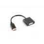 LANBERG vaizdo kabelio adapteris DisplayPort DVI-D 0,1 m juodas