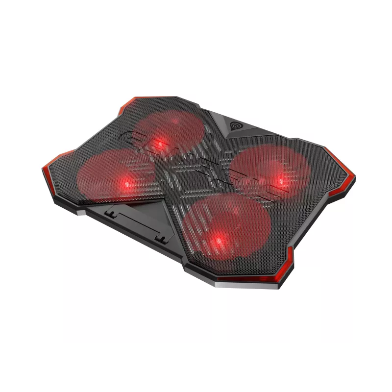Aušinimo padėklas nešiojamam kompiuteriui GENESIS Oxid 260, 43,9 cm (17,3 inch), 1010 RPM, juodas/raudonas