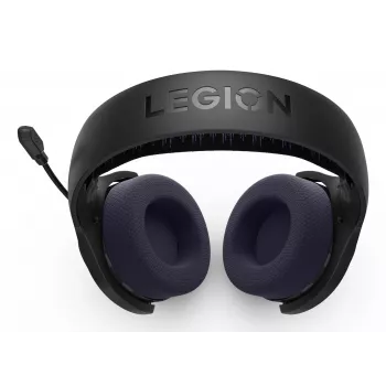 Lenovo Legion H410 Belaidės ausinės su mikrofonu, USB Type-C, Bluetooth, juodos, violetinės