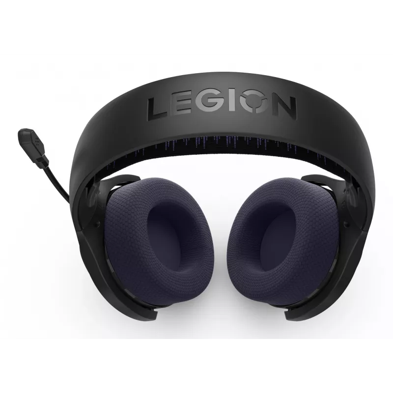 Lenovo Legion H410 Belaidės ausinės su mikrofonu, USB Type-C, Bluetooth, juodos, violetinės