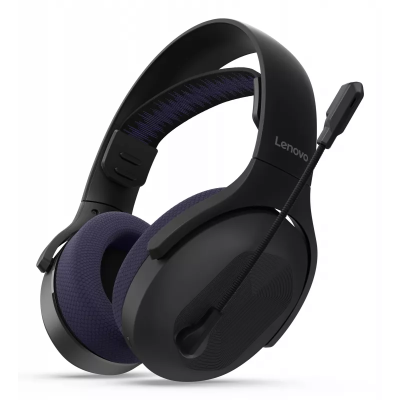 Lenovo Legion H410 Belaidės ausinės su mikrofonu, USB Type-C, Bluetooth, juodos, violetinės