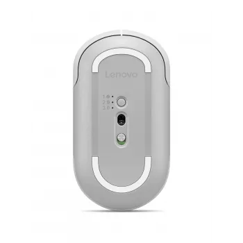 Belaidė tyli pelė Lenovo 700 Multi-Device ambidekstrinė optinė 4000 DPI RF + Bluetooth 8 mygtukai balta