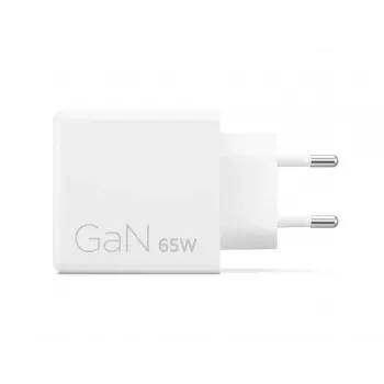 Lenovo G0A6065WEU universalus mobilių įrenginių įkroviklis, 65 W, du USB-C, GaN, baltas