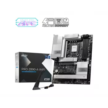 Motininė plokštė MSI PRO Z890-A WIFI Intel Z890 LGA 1851 ATX DDR5, 4 lizdai, 256 GB, Wi‑Fi 7, 5Gb Ethernet
