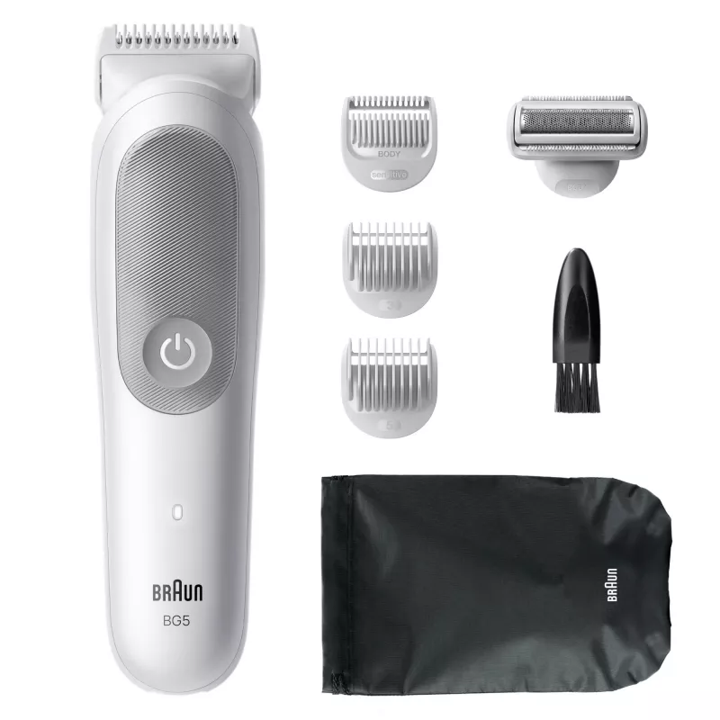 Braun Series 5 kūno kirpimo mašinėlė / skustuvas, šviesiai pilka