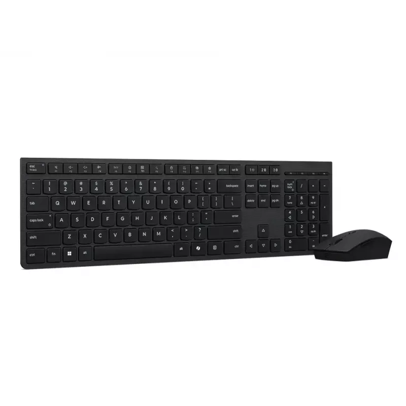 Lenovo 4X31R64357 belaidė klaviatūra ir pelė, įkraunama, Nordic išdėstymas, pilka