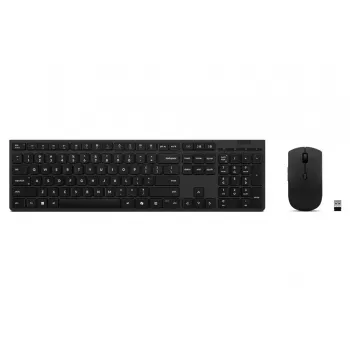 Lenovo 4X31R64357 belaidė klaviatūra ir pelė, įkraunama, Nordic išdėstymas, pilka