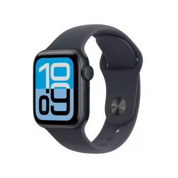 Apple Watch SE 3 GPS 40mm vidurnakčio aliuminio korpusas su vidurnakčio sportine juostele S/M