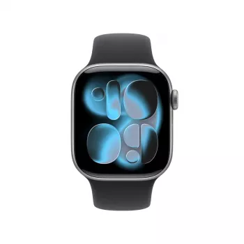 Išmanusis laikrodis Apple Watch Series 11 GPS + Cellular 42mm Space Grey Aliuminio korpusas Juodas Sportinis dirželis M/L