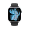 Apple Watch Series 11 GPS + Cellular 46mm pilkos spalvos aliuminio korpusas su juodu sportiniu dirželiu M/L