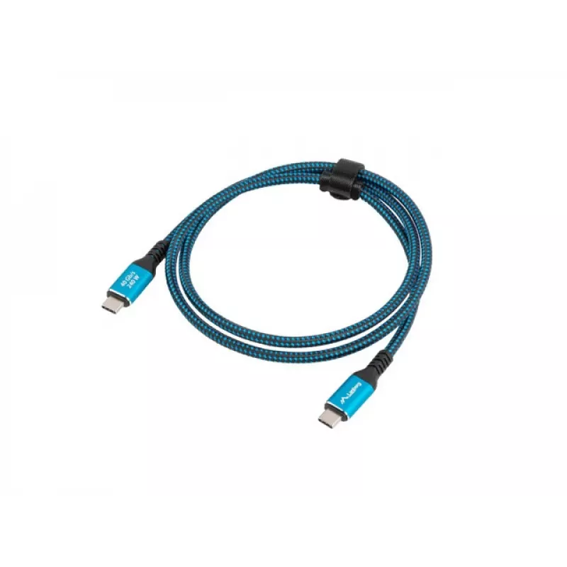 USB-C kabelis LANBERG CA-CMCM-44CU-0005-BK 0,5 m — USB4 Gen 2x2, 40 Gbit/s, 240W, juodas