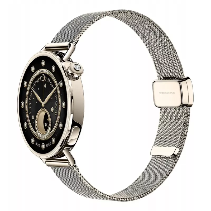 Xiaomi Watch S4 41 mm išmanusis laikrodis, 1,32" AMOLED 466x466, GPS, NFC, 5 ATM, Milano dirželis, Sunset Gold