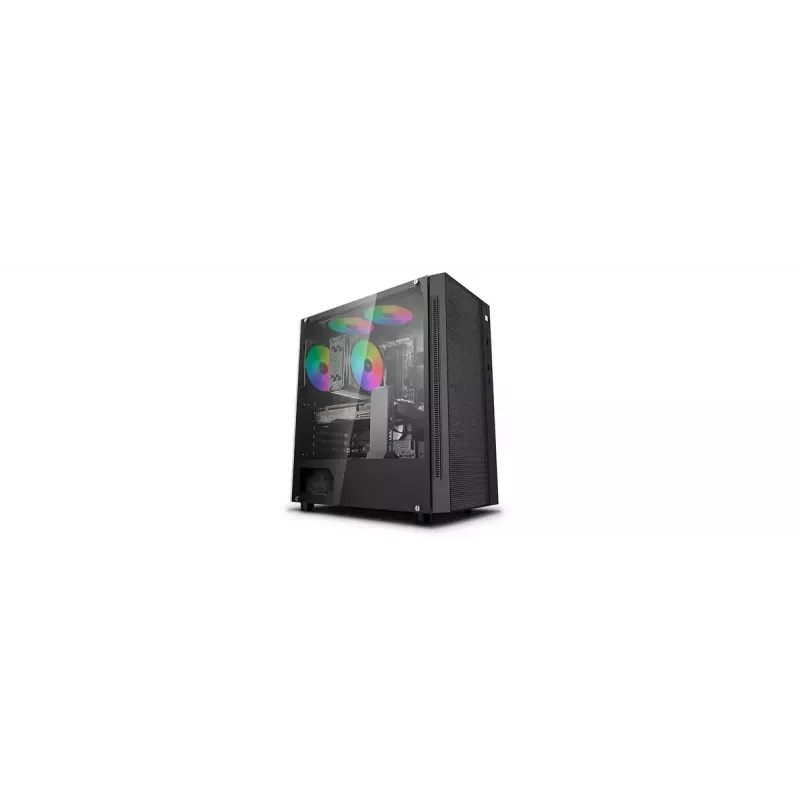 Korpusas DeepCool Matrexx 55 Mesh Midi Tower Juodas — ATX, grūdintas stiklas, palaiko 120/140 mm ventiliatorius
