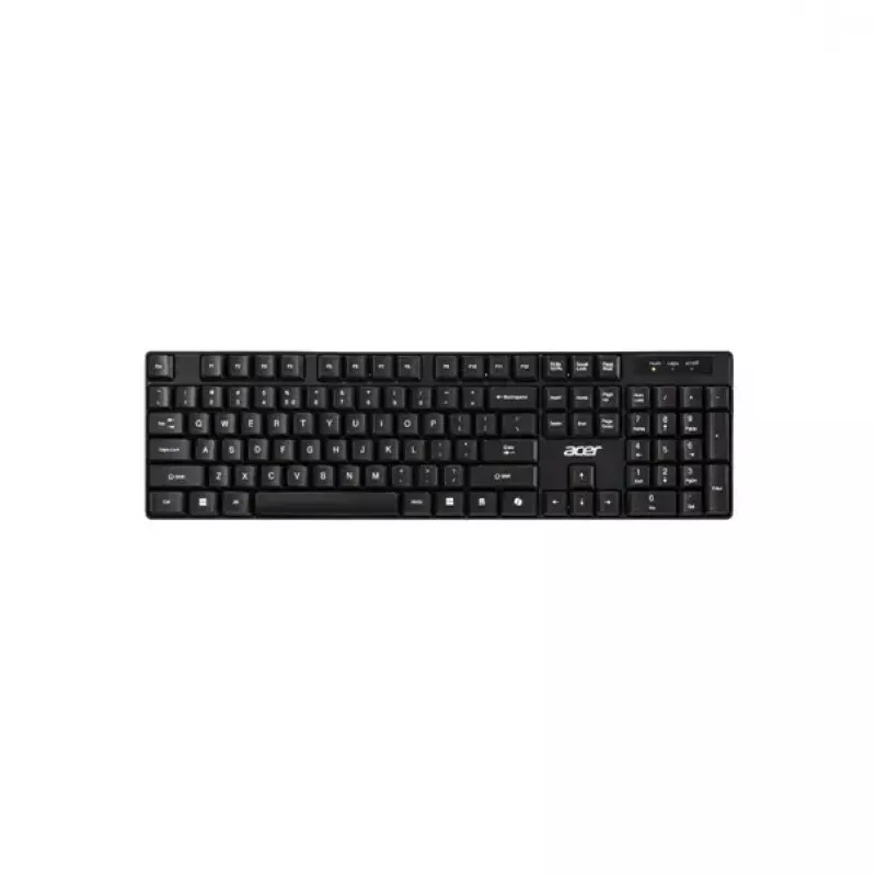 Acer GP.ACC11.03M belaidė klaviatūra ir pelė, pilno dydžio, USB, juoda/pilka
