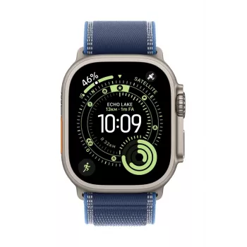 Apple 49 mm mėlynas/ryškiai mėlynas Trail loop - S/M - juodos titano apdailos laikrodžio dirželis