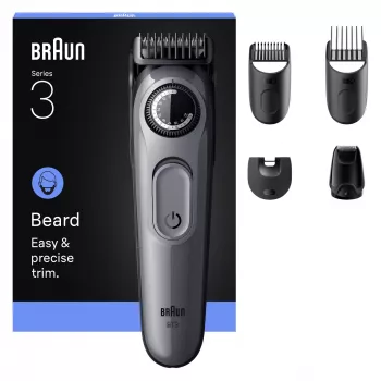 Braun BeardTrimmer 3 80789789 barzdaskutė AC/Baterija 20 2 cm Juoda