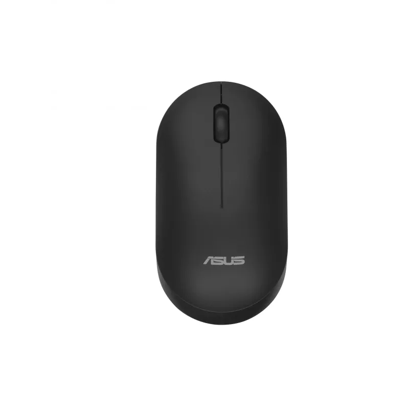 Belaidis klaviatūros ir pelės rinkinys ASUS CW100 — JAV išdėstymas, juoda, pilno dydžio QWERTY klaviatūra, 1600 DPI pelė