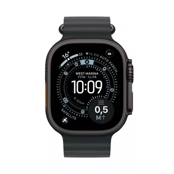 Išmanusis laikrodis Apple Watch Ultra 3 GPS + Cellular 49mm Juodas titano korpusas su juoda vandenyno juosta