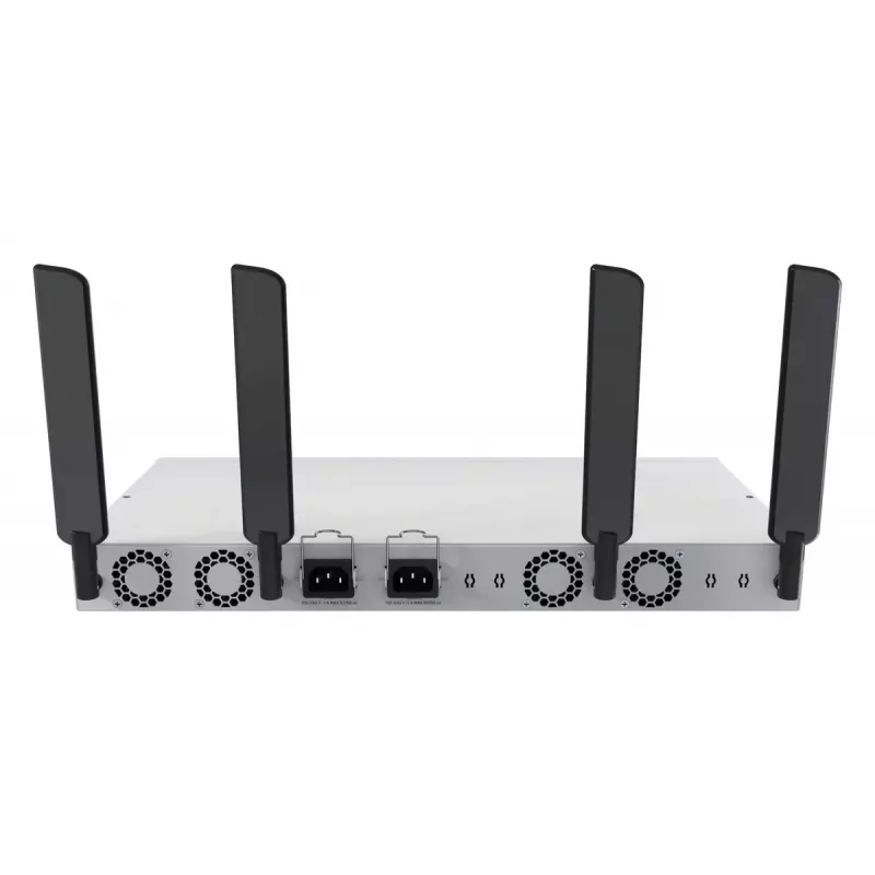 Tinklo jungiklis MikroTik CRS418-8P-8G-2S+5axQ2axQ-RM — L2/L3, 17× Gigabit RJ-45, 2× SFP+, PoE (802.3af/at), 1U stovas