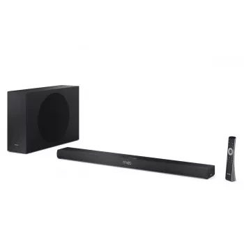 Sharp HT-SBW320 2.1 kanalo itin plonas garso takelis su Dolby Atmos / DTS Virtual:X ir belaidžiu žemų dažnių garsiakalbiu
