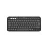 Belaidė klaviatūra Logitech Pebble Keys 2 K380s, RF + Bluetooth, QWERTY US International, grafito spalva