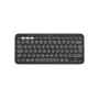 Belaidė klaviatūra Logitech Pebble Keys 2 K380s, RF + Bluetooth, QWERTY US International, grafito spalva