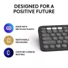 Belaidė klaviatūra Logitech Pebble Keys 2 K380s, RF + Bluetooth, QWERTY US International, grafito spalva