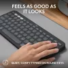 Belaidė klaviatūra Logitech Pebble Keys 2 K380s, RF + Bluetooth, QWERTY US International, grafito spalva