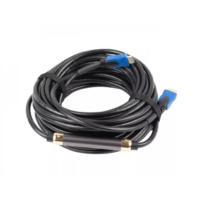 HDMI kabelis LANBERG CA-HDMI-20CU-0200-BK — 20 m, HDMI 2.0, 18 Gbit/s, 4K (2160p), 144 Hz, ARC, Ethernet, auksuoti kontaktai