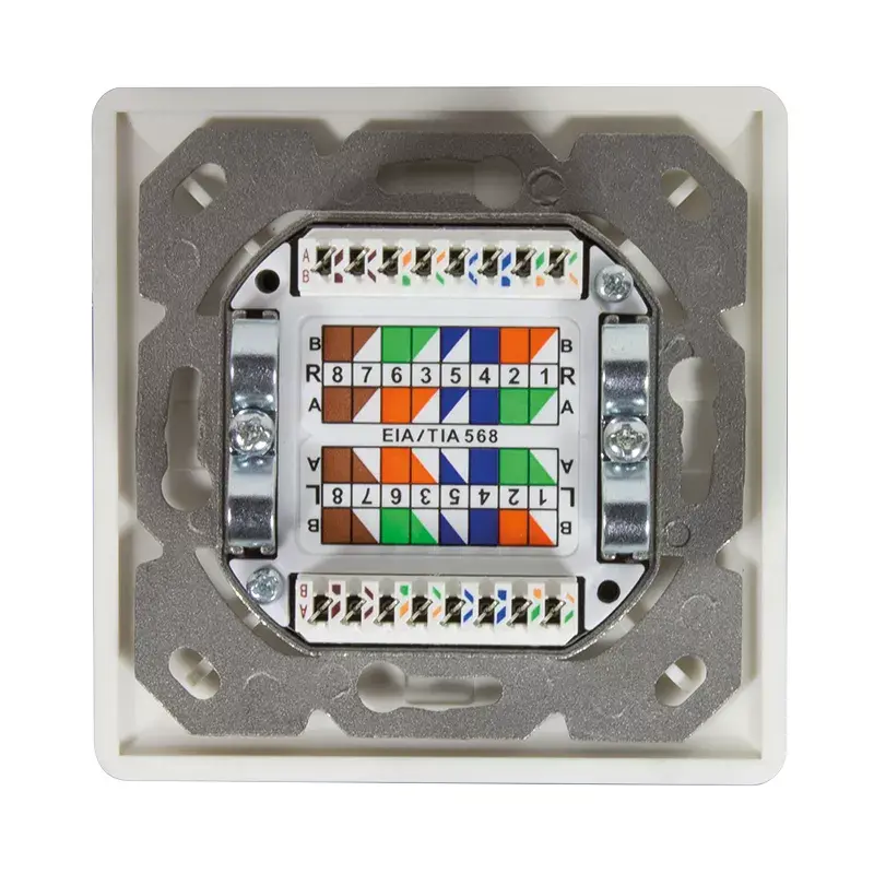 Kištukinis lizdas 2 x RJ-45 LogiLink NP0124