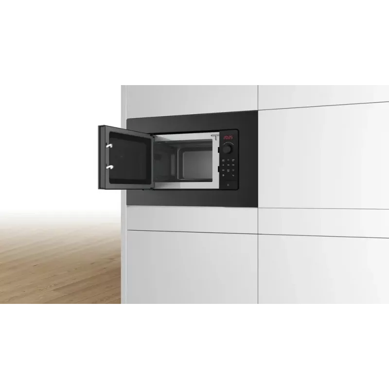Įmontuojama mikrobangų krosnelė Bosch Serie 2 BFL623MB4 20 L 800 W LED ekranas Juoda Sukamoji rankenėlė