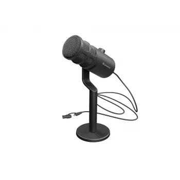 Laidinis PC mikrofonas GENESIS Radium 350D – USB Type-A/Type-C, -48 dB jautrumas, 16–14000 Hz, 2,5 m laidas, juodas